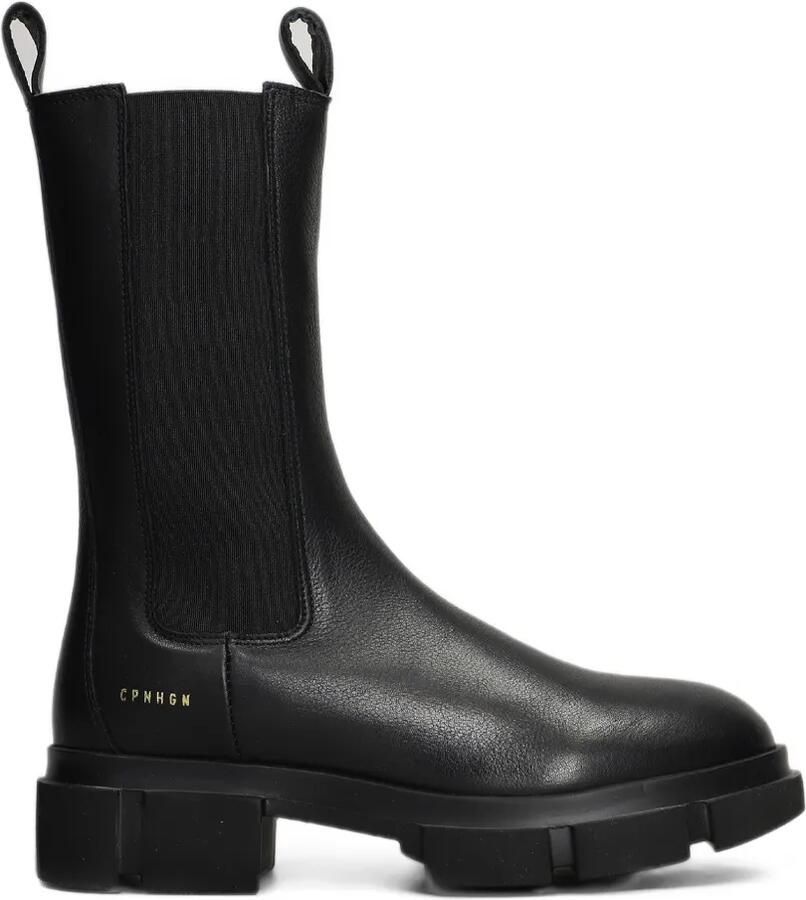 Copenhagen Studios elasticated-panel leather Chelsea boots Zwart