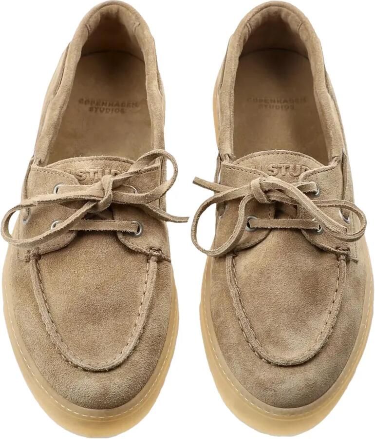 Copenhagen Studios lace-up calf suede loafers Beige - Foto 2