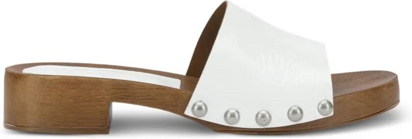 Copenhagen Studios Leren sandalen verfraaid met studs Wit
