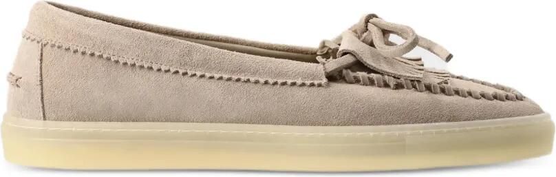 Copenhagen Suède loafers met stiksel Beige