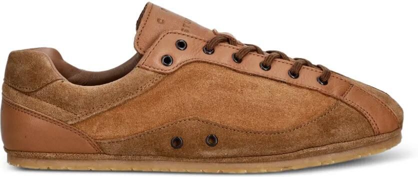 Copenhagen Suède sneakers met leren vlakken Bruin