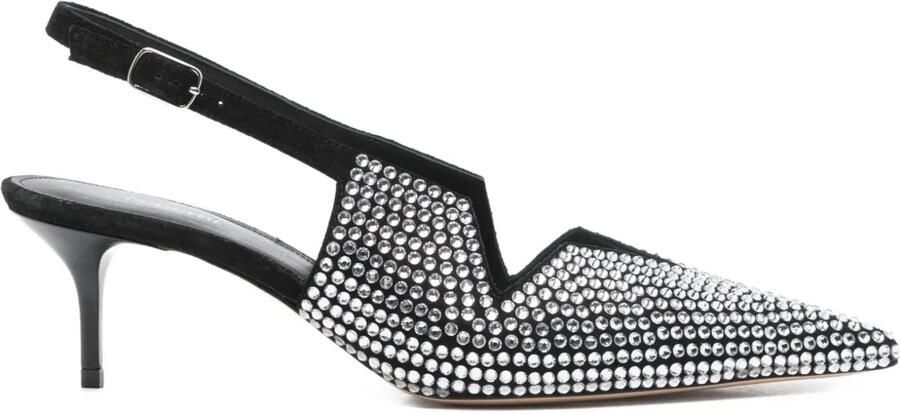 Coperni 60 mm slingback pumps met kristallen Zwart