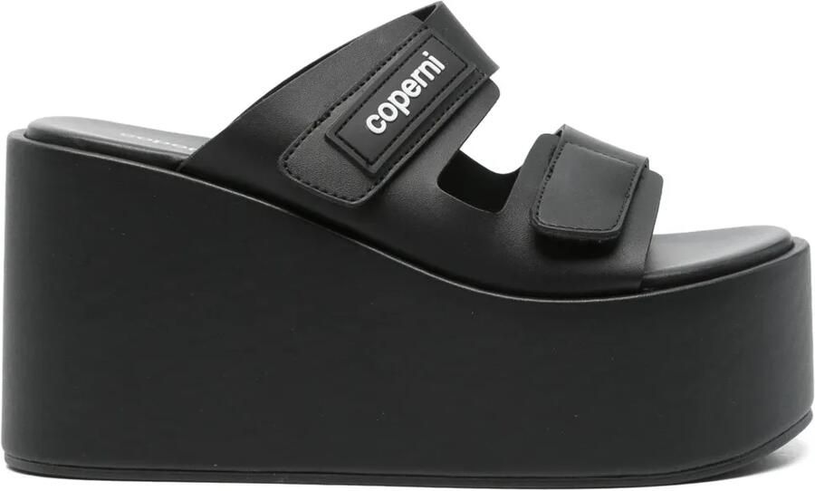 Coperni 95 mm Patch sandalen Zwart