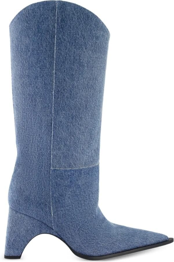 Coperni Bridge laarzen in western-stijl met gewelfd blok Blauw