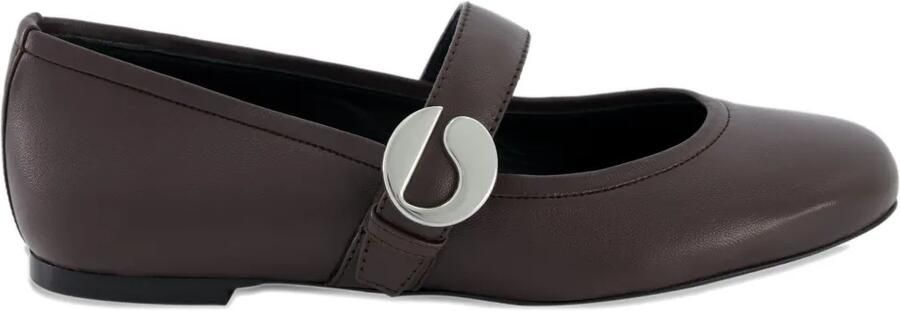 Coperni C-vormige ballerina's met gesp Bruin