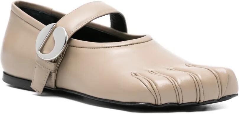 Coperni Leren ballerina's Beige - Foto 3