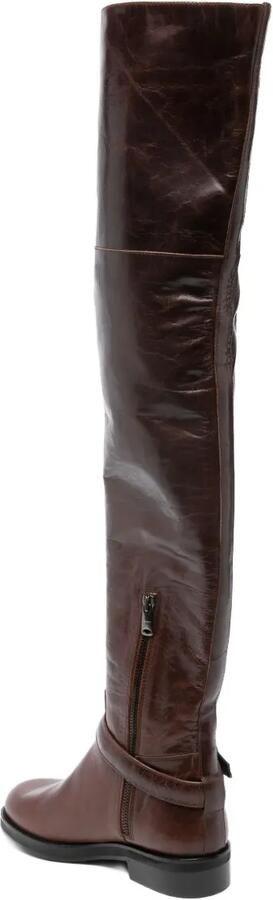 Coperni Leren overknee laarzen Bruin