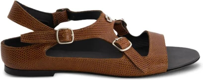 Coperni Sandalen met logoplakkaat Bruin