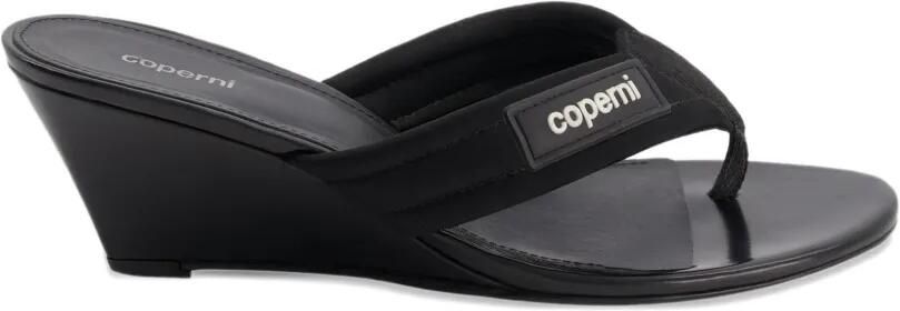 Coperni Sandalen met sleehak en teenbandje Zwart