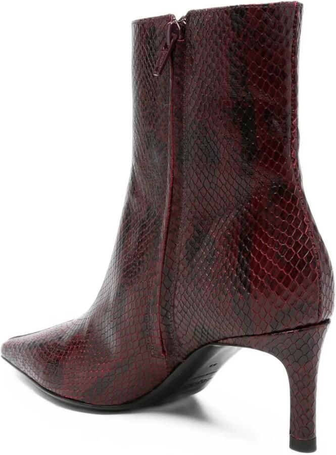Coperni snake-effect leather boots Rood - Foto 2