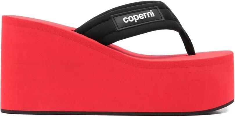 Coperni Teenslippers met plateauzool Rood