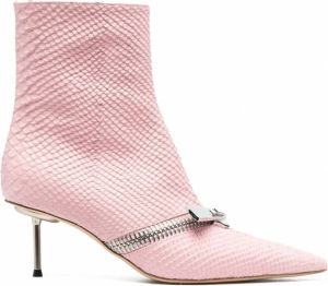 Coperni Laarzen met slangenhuid-effect Roze