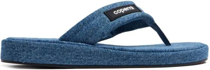 Coperni Slippers met logo-applicatie Blauw