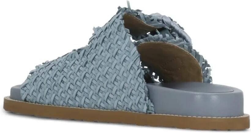 CORAL BLUE Geweven sandalen verfraaid met stras Blauw - Foto 4