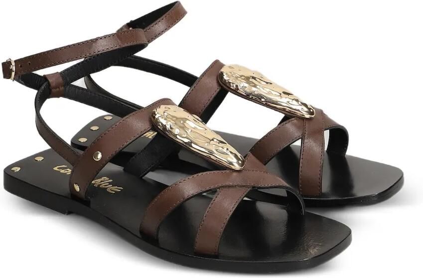 CORAL BLUE Sandalen met gespsluiting en verfraaiing Bruin - Foto 4