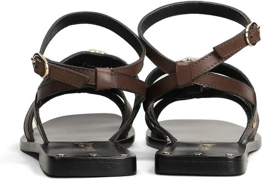 CORAL BLUE Sandalen met gespsluiting en verfraaiing Bruin - Foto 3