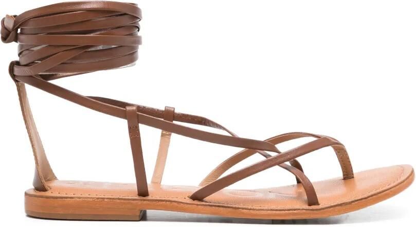 CORAL BLUE Sandalen met veters Bruin