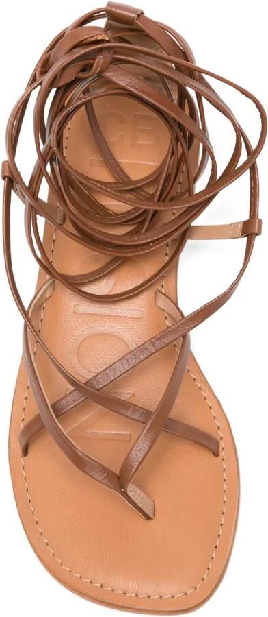 CORAL BLUE Sandalen met veters Bruin - Foto 4