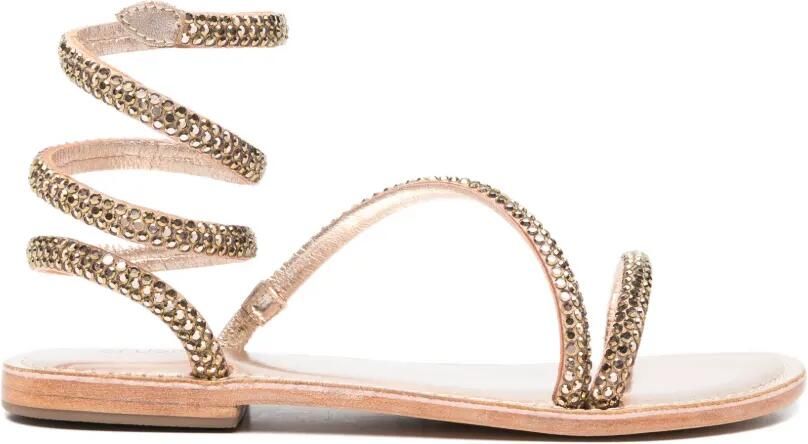 CORAL BLUE Wikkel sandalen verfraaid met kristallen Roze