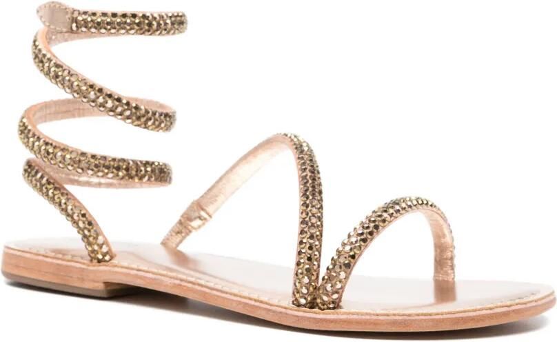 CORAL BLUE Wikkel sandalen verfraaid met kristallen Roze - Foto 3