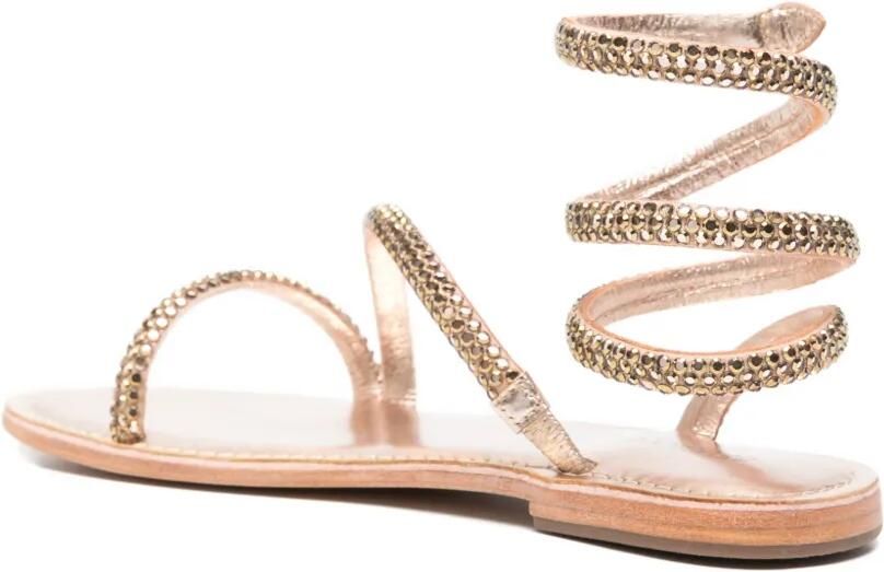 CORAL BLUE Wikkel sandalen verfraaid met kristallen Roze - Foto 2