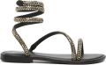 CORAL BLUE Wikkel sandalen verfraaid met kristallen Zwart - Zwart