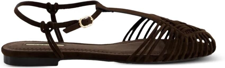 CORINA Geweven sandalen in kooistijl Bruin