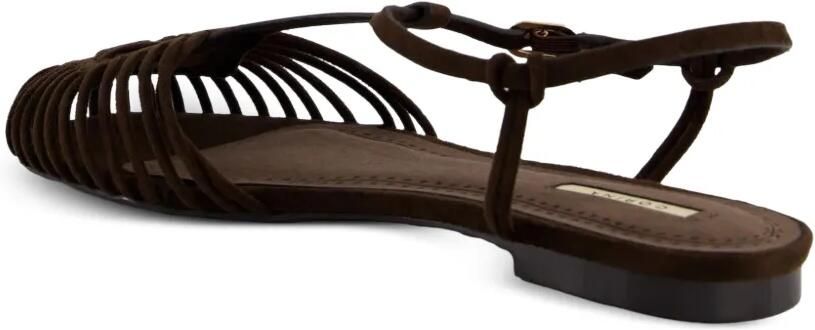 CORINA Geweven sandalen in kooistijl Bruin - Foto 4