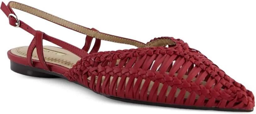 CORINA Geweven slingback ballerina's Rood - Foto 2