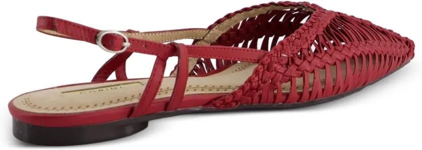 CORINA Geweven slingback ballerina's Rood - Foto 3