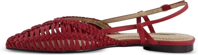 CORINA Geweven slingback ballerina's Rood - Foto 4