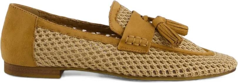 CORINA Mesh loafers met kwastjes Beige