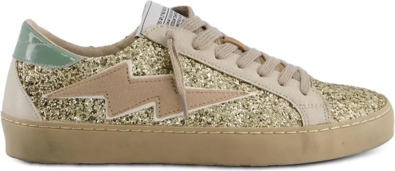 CORINA Retro3 sneakers met glitterende bliksemflits Geel