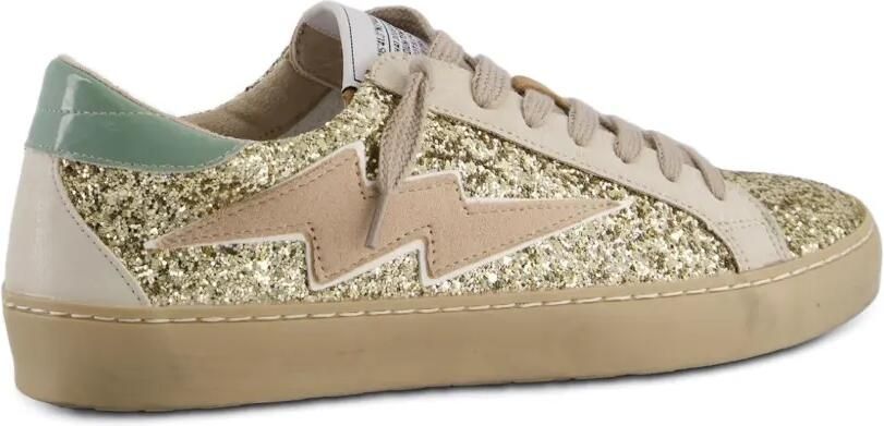 CORINA Retro3 sneakers met glitterende bliksemflits Geel - Foto 4