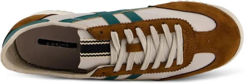 CORINA Sneakers met suède vlakken Beige