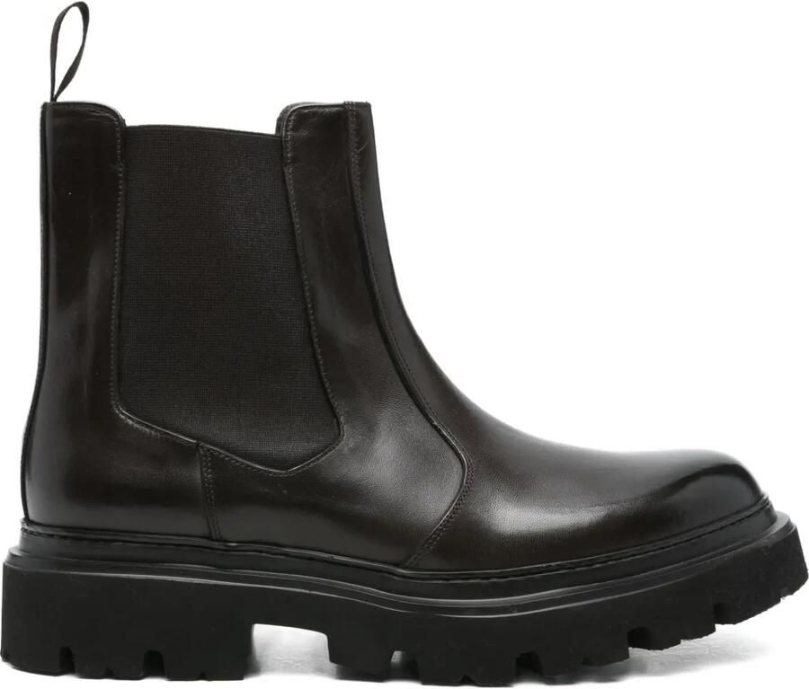 Corneliani Chelsea laarzen met elastisch vlakken Zwart