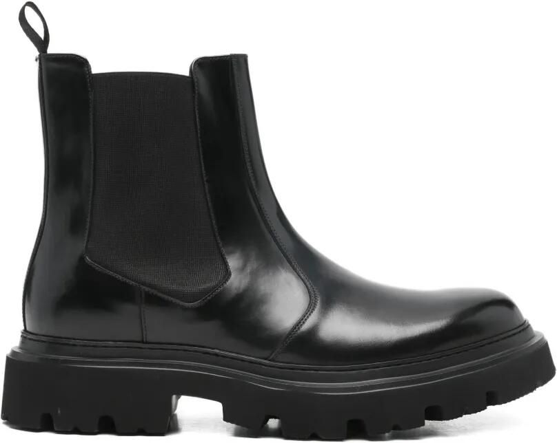 Corneliani Chelsea laarzen met plateauzool Zwart