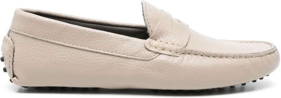 Corneliani Leren loafers Beige
