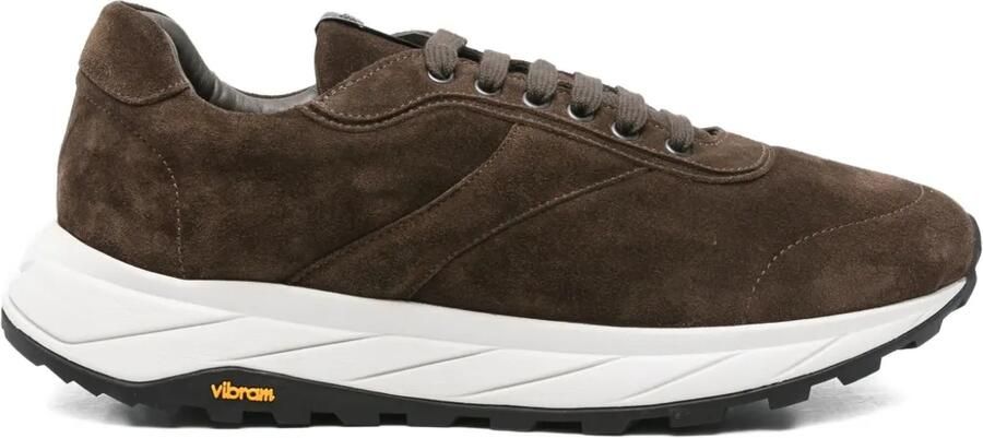 Corneliani Suède sneakers Bruin