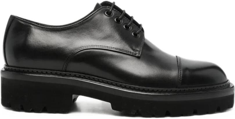 Corneliani Veterschoenen met chunky zool en bewerkte neus Zwart