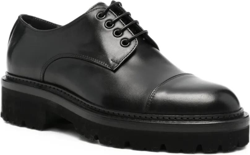 Corneliani Veterschoenen met chunky zool en bewerkte neus Zwart - Foto 3