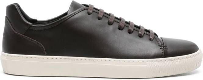 Corneliani Low-top leren sneakers Bruin