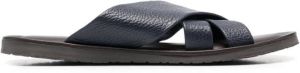 Corneliani Waikiki Beach leren sandalen Blauw
