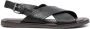 Corneliani Waikiki Beach leren sandalen Zwart - Thumbnail 1