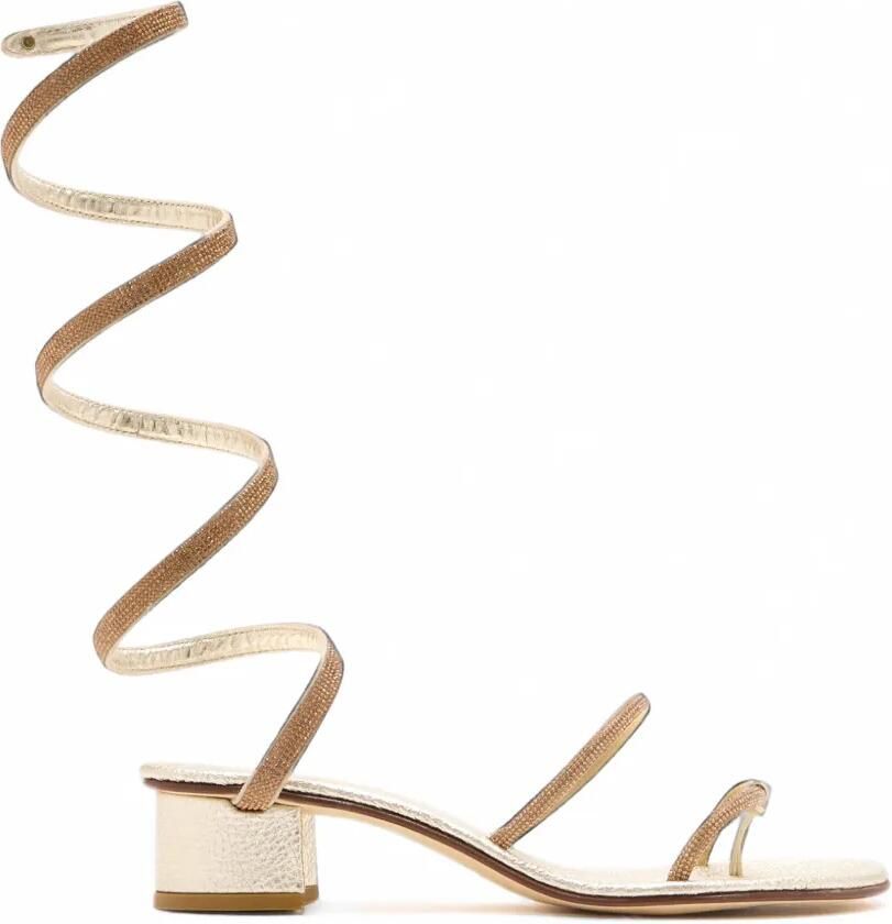 Cornetti Martina Franca sandalen verfraaid met kristallen Goud
