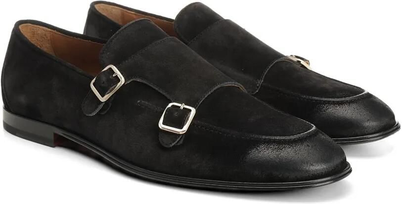 Corvari Suède gespschoenen Zwart