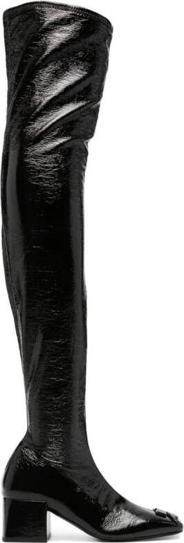 Courrèges Pumps met logoplakkaat Zwart