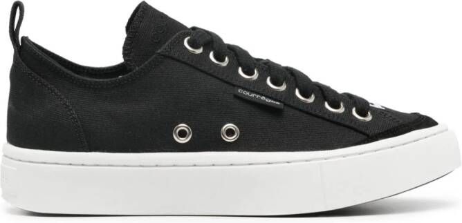 Courrèges Canvas 01 sneakers met borduurwerk Zwart