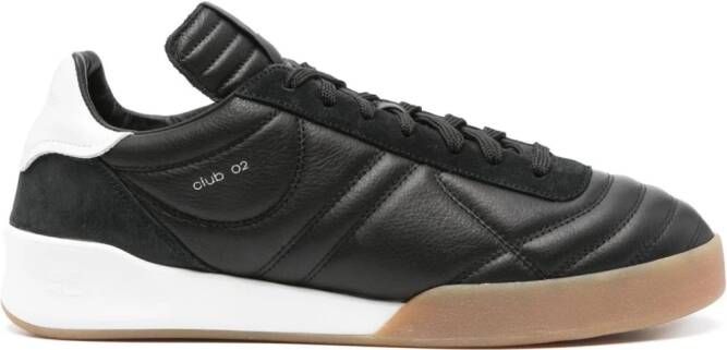 Courrèges Club 02 leren sneakers Zwart
