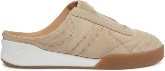 Courrèges Club 02 suède muiltjes Beige